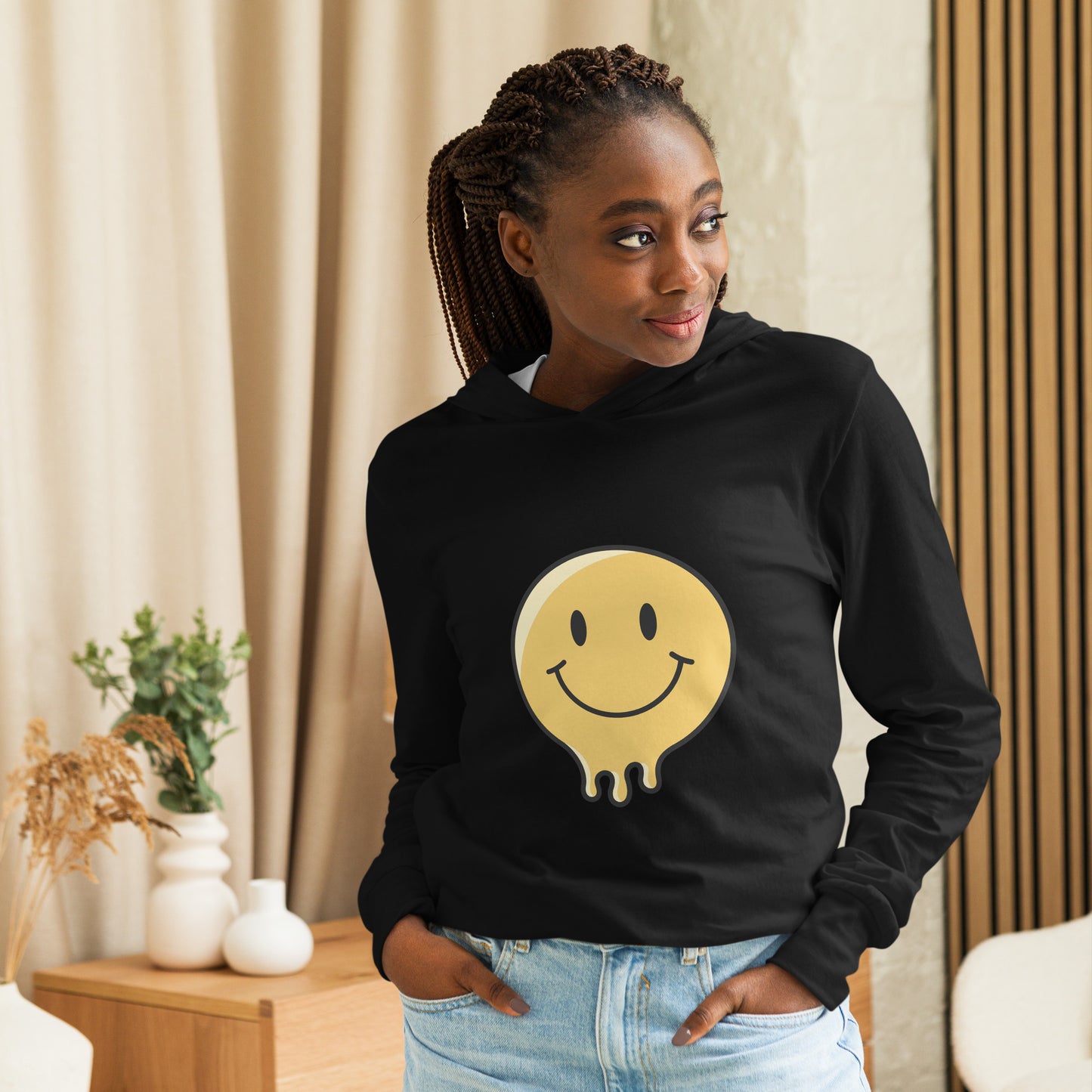 Hooded long-sleeve tee